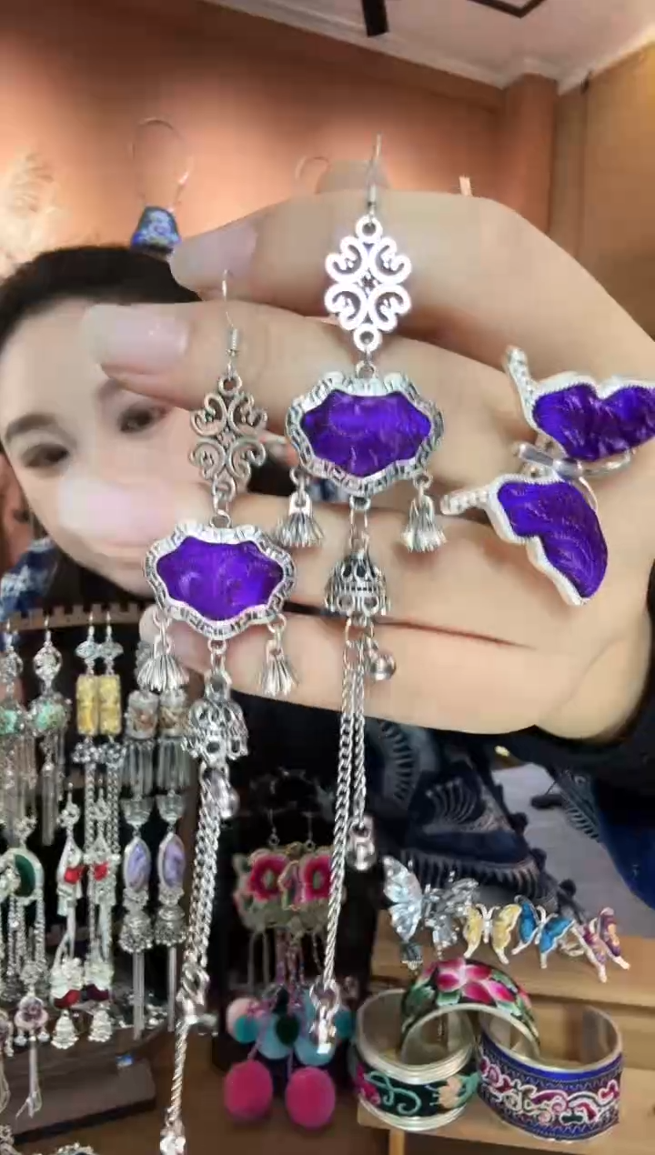 刺绣纯手工民族风耳环