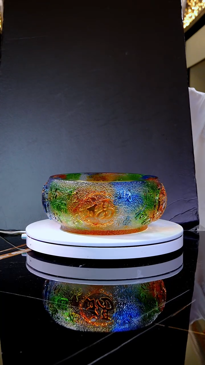 琉璃摆件WG0499琉璃聚宝盆（预售）