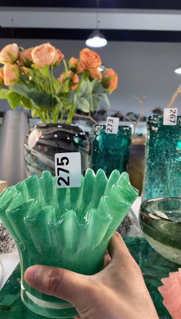 慕忆家手作琉璃花瓶 瑕275