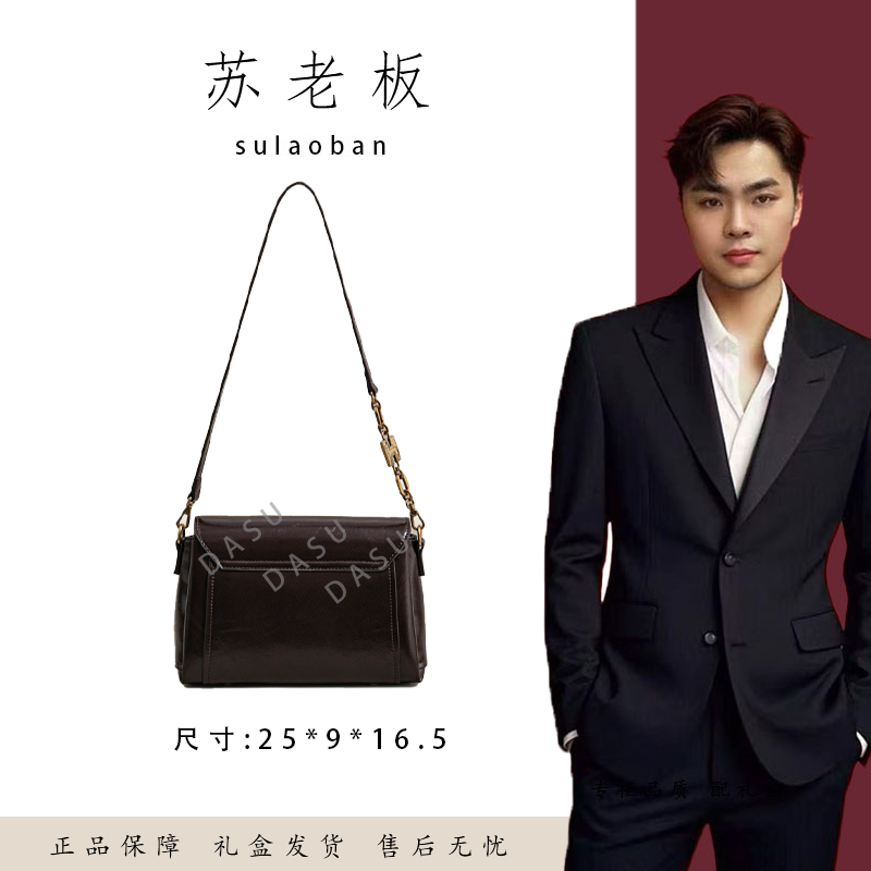 【苏总专属】SK-63151-咖啡女士时尚潮流气质小众腋下包斜挎包