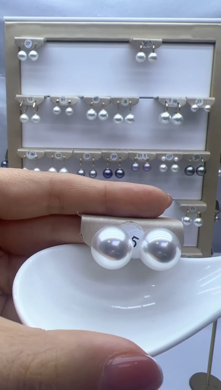 【闪购商品】淡水珍珠耳饰18K金镶嵌151
