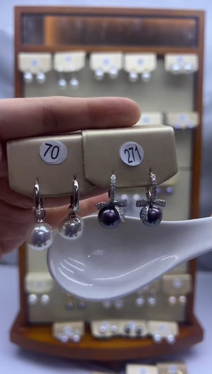 未镶嵌耳饰淡水珍珠70+271