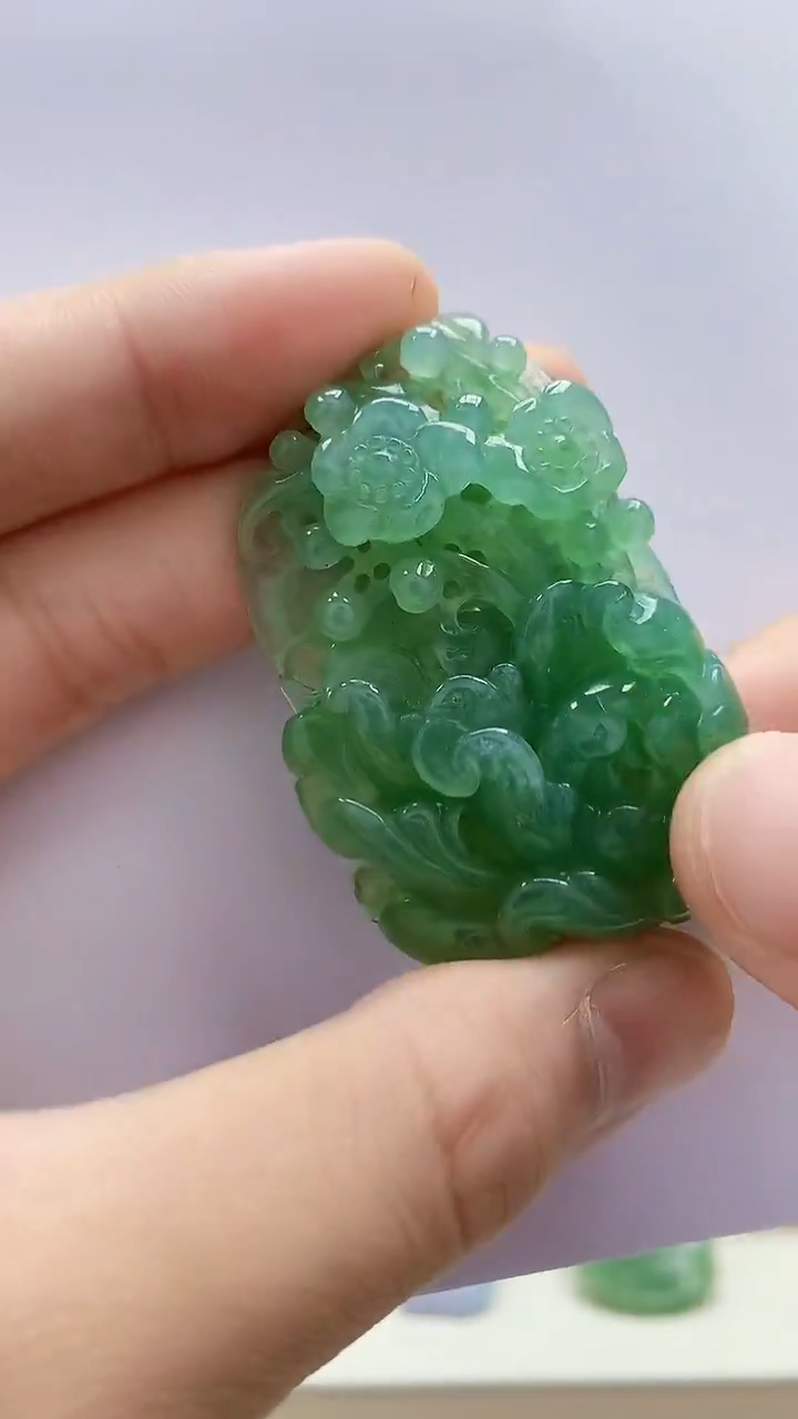 未镶嵌定制翡翠4917bb-毛货挂件84