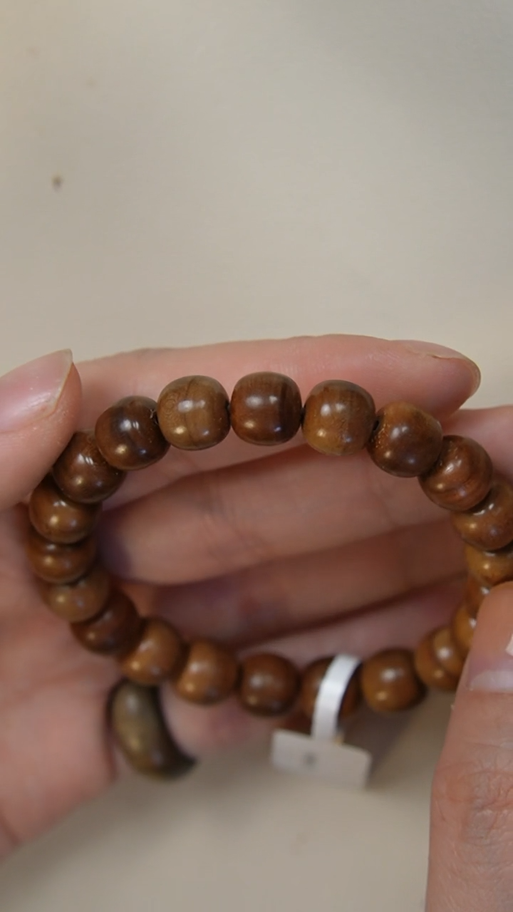 【闪购商品】檀香木手串/手链特价供奉料9.5x10mm精工横纹虎皮