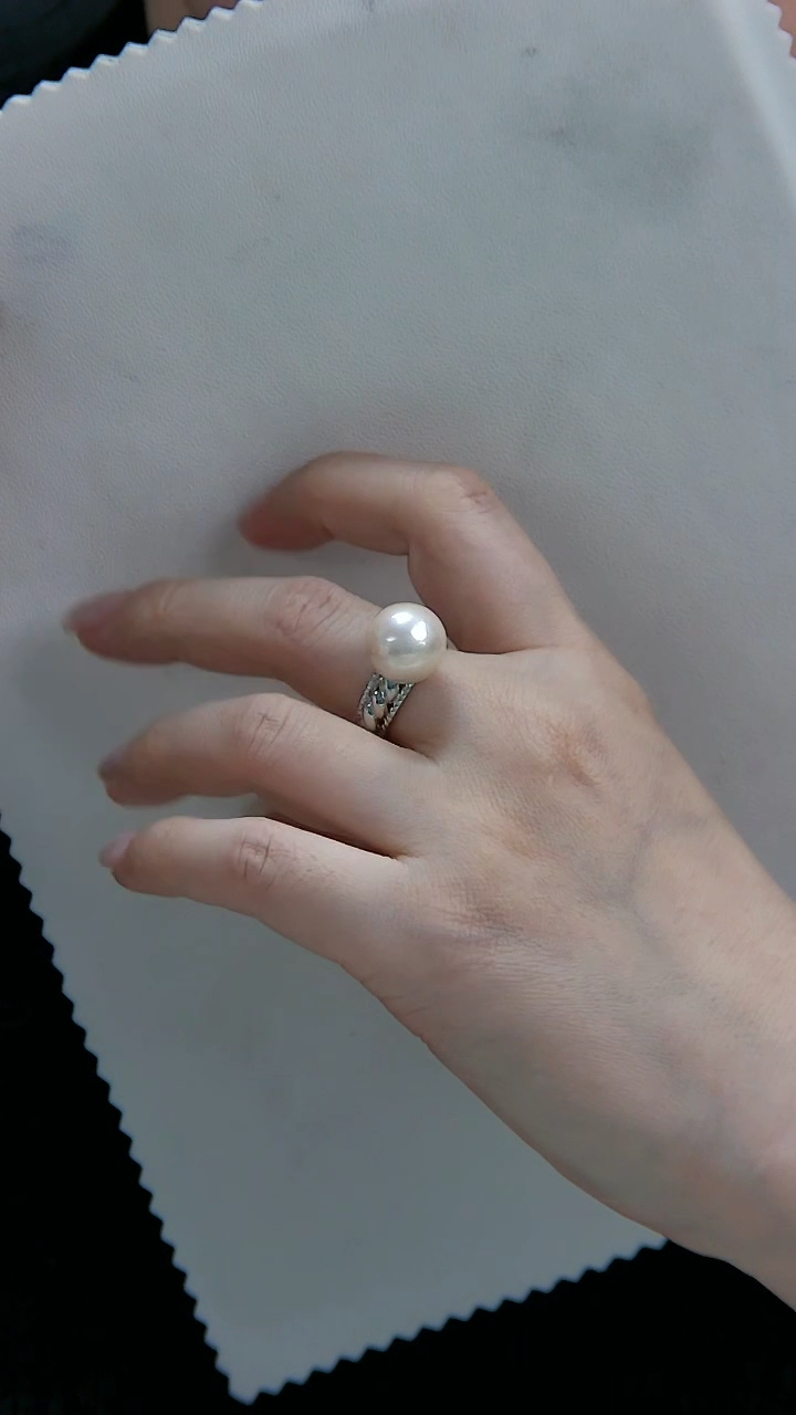 【闪购商品】淡水珍珠戒指银S925镶嵌淡水珍珠戒指