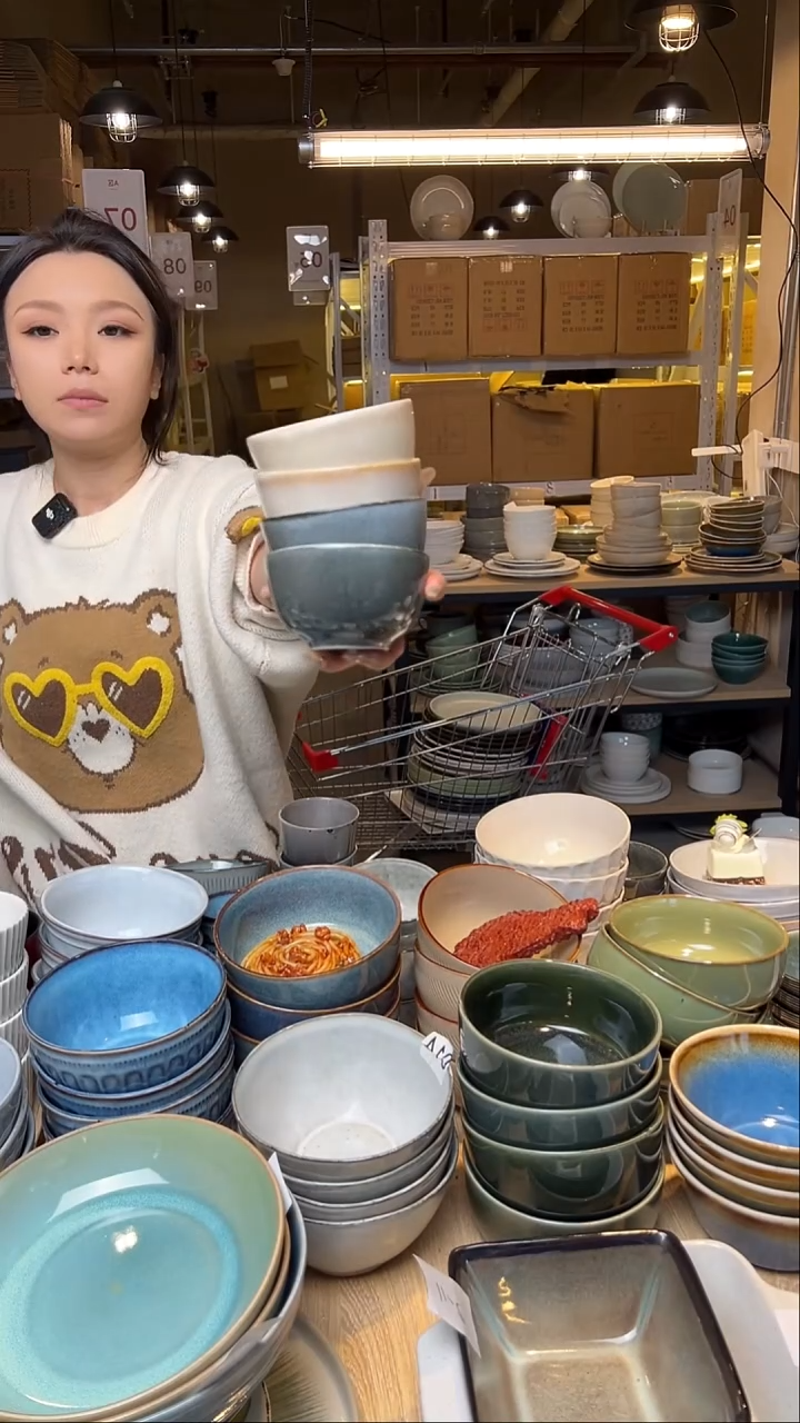 瓷149外贸尾货窑变釉下彩默外微瑕