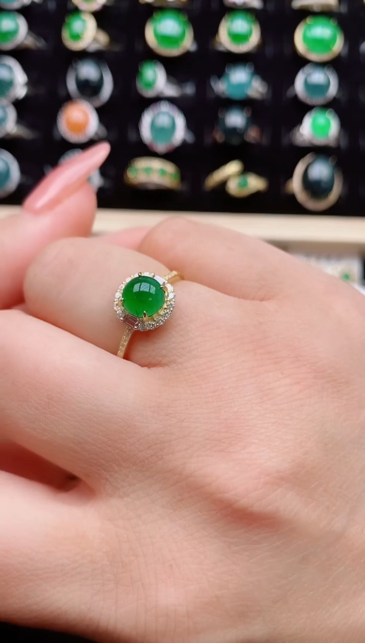 【闪购商品】翡翠戒指银S925镶嵌58050580