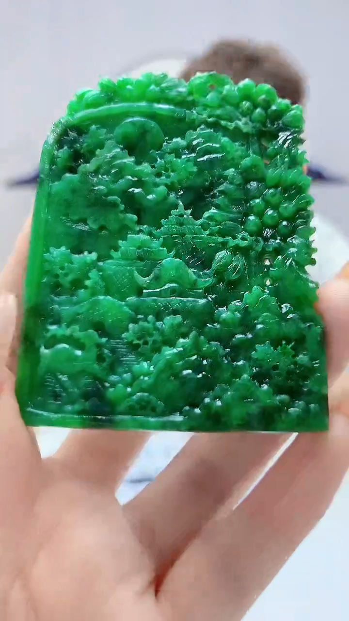 【闪购商品】定制翡翠未镶嵌4868DD-毛货挂件山水152