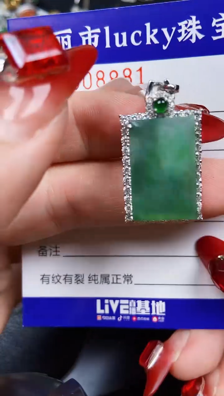 【闪购商品】翡翠颈饰银S925镶嵌8881