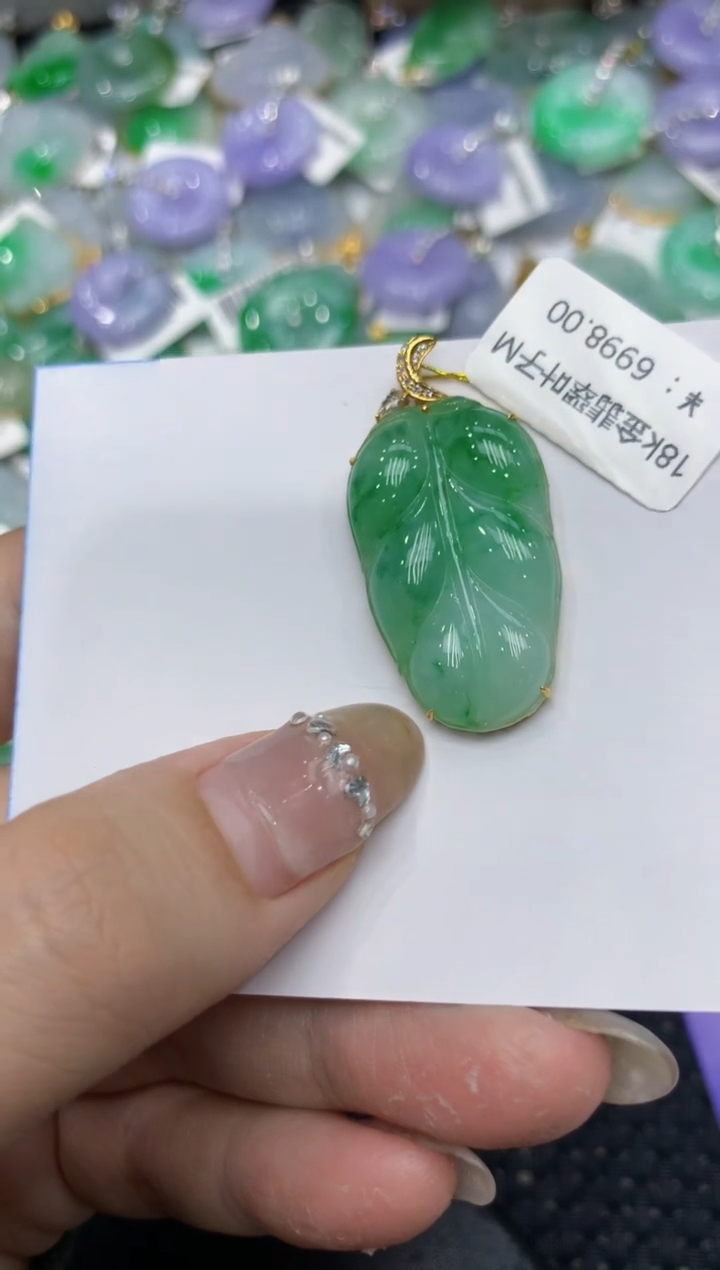 【闪购商品】翡翠颈饰18K金镶嵌222222222