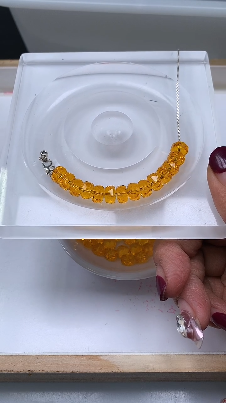 未镶嵌珠宝半成品水晶D196 黄水晶切面5*8mm20个9.9元