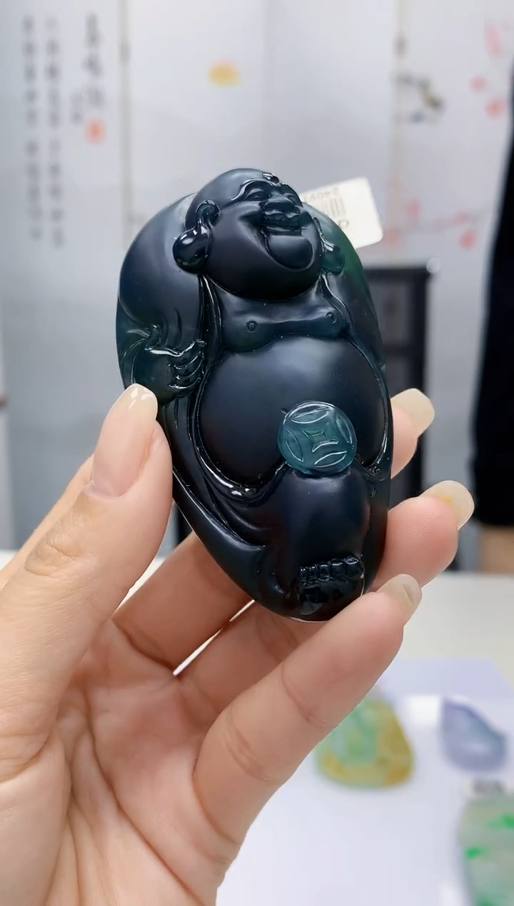 【闪购商品】定制翡翠未镶嵌0405lr-毛货挂件6