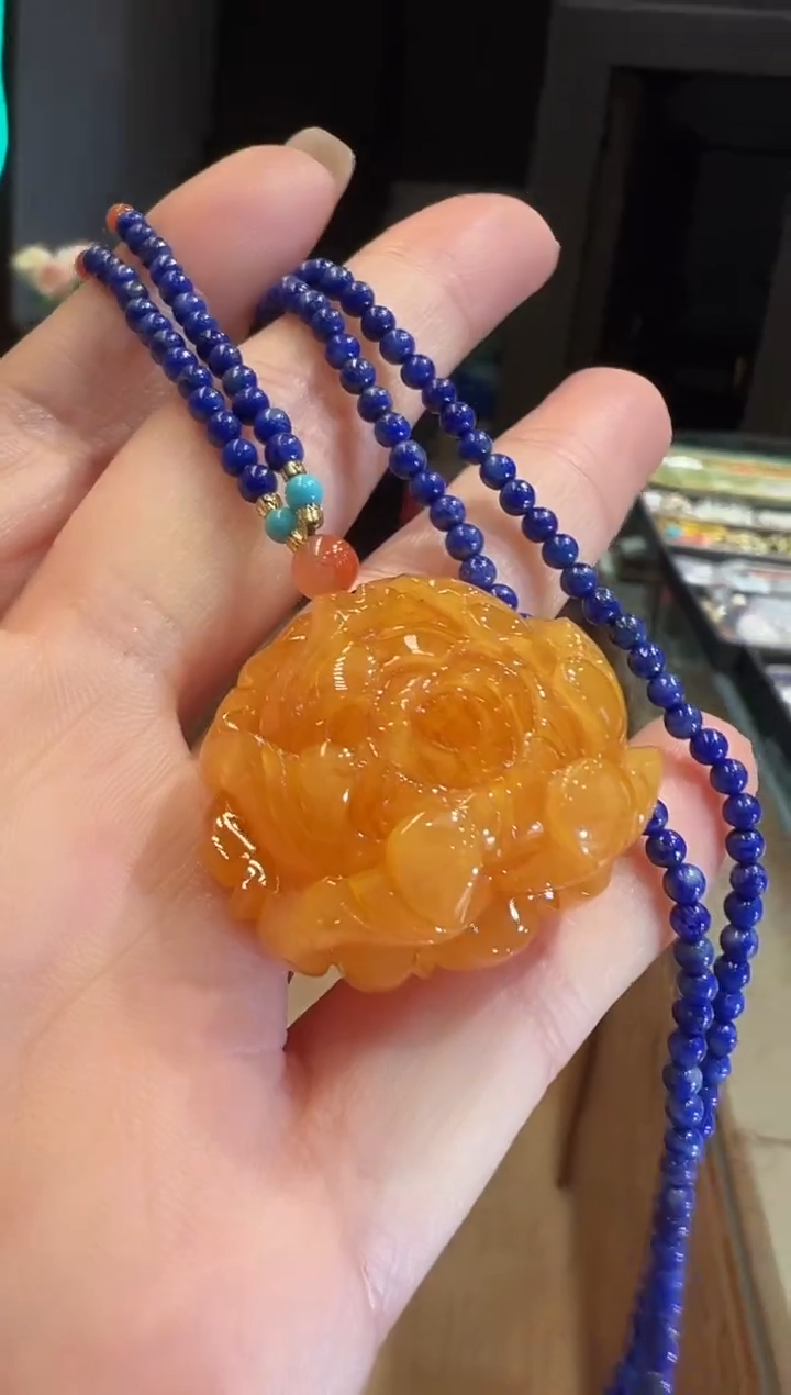 蜜蜡颈饰未镶嵌蜜蜡吊坠