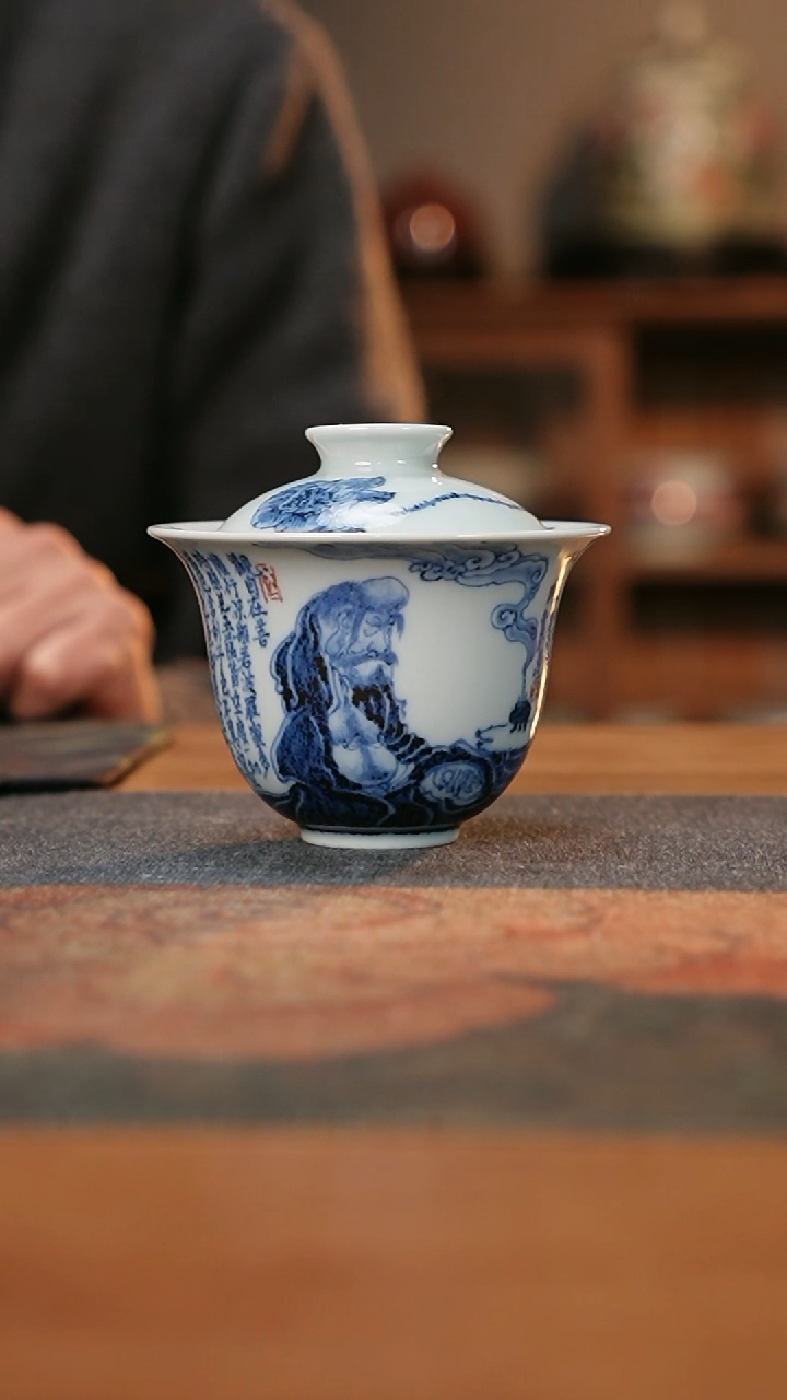 【闪购商品】康亭守艺禅意系列：达摩心经盖碗