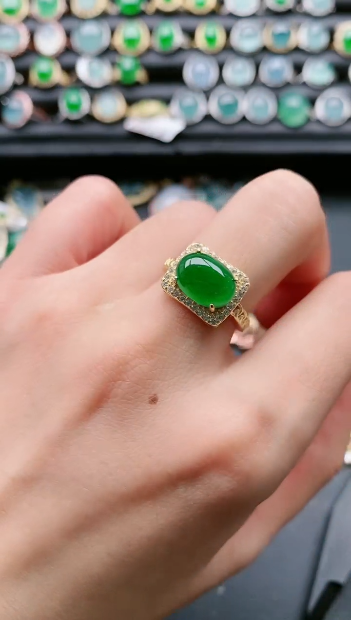【闪购商品】翡翠戒指银S925镶嵌11111111