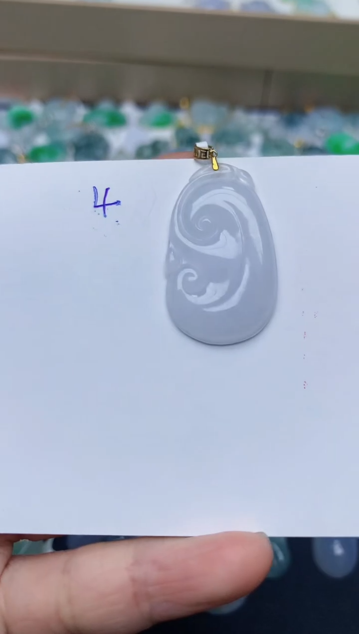 【闪购商品】翡翠颈饰18K金镶嵌天然翡翠A货