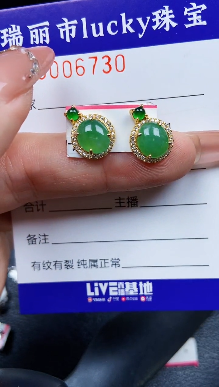 翡翠银S925镶嵌颈饰6730