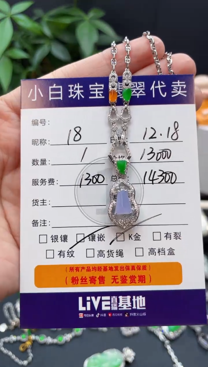 套链18K金镶嵌翡翠1****u套链