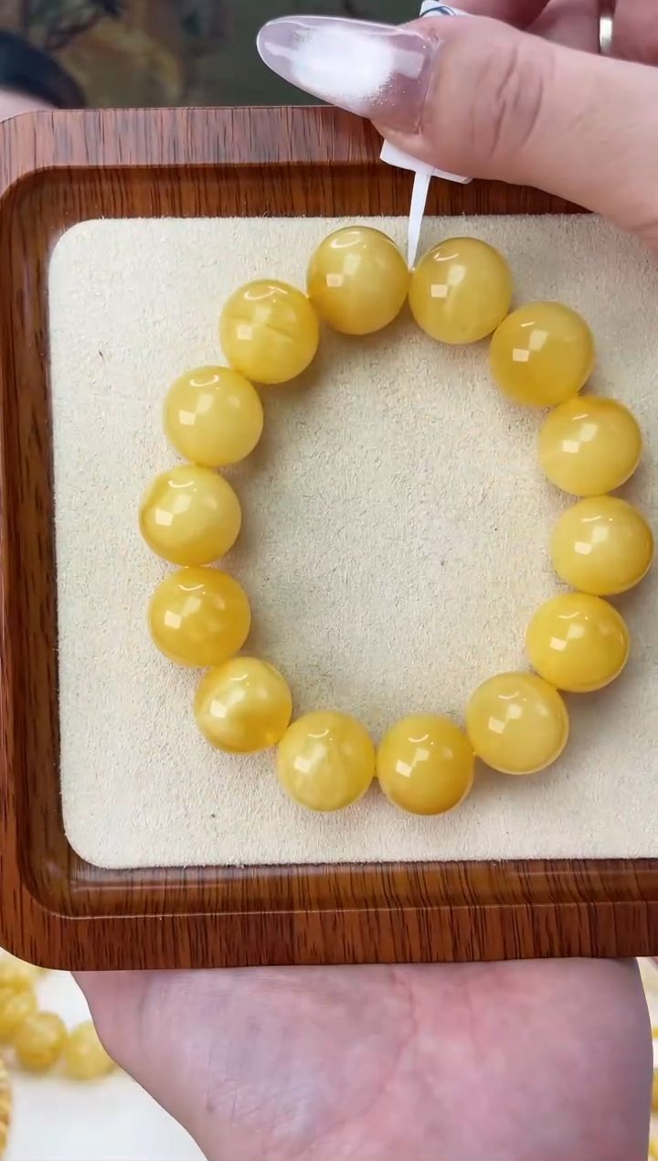 未镶嵌蜜蜡裸石手串