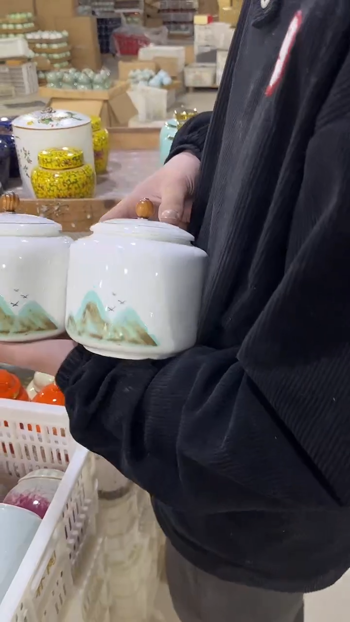 【闪购商品】摆件陶瓷茶叶罐罐密封罐