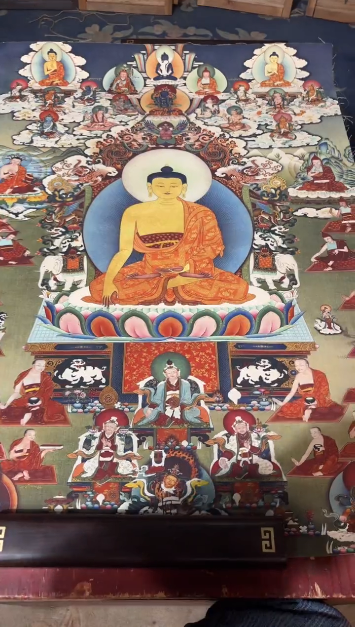 卷轴画龙妹的唐卡tk16