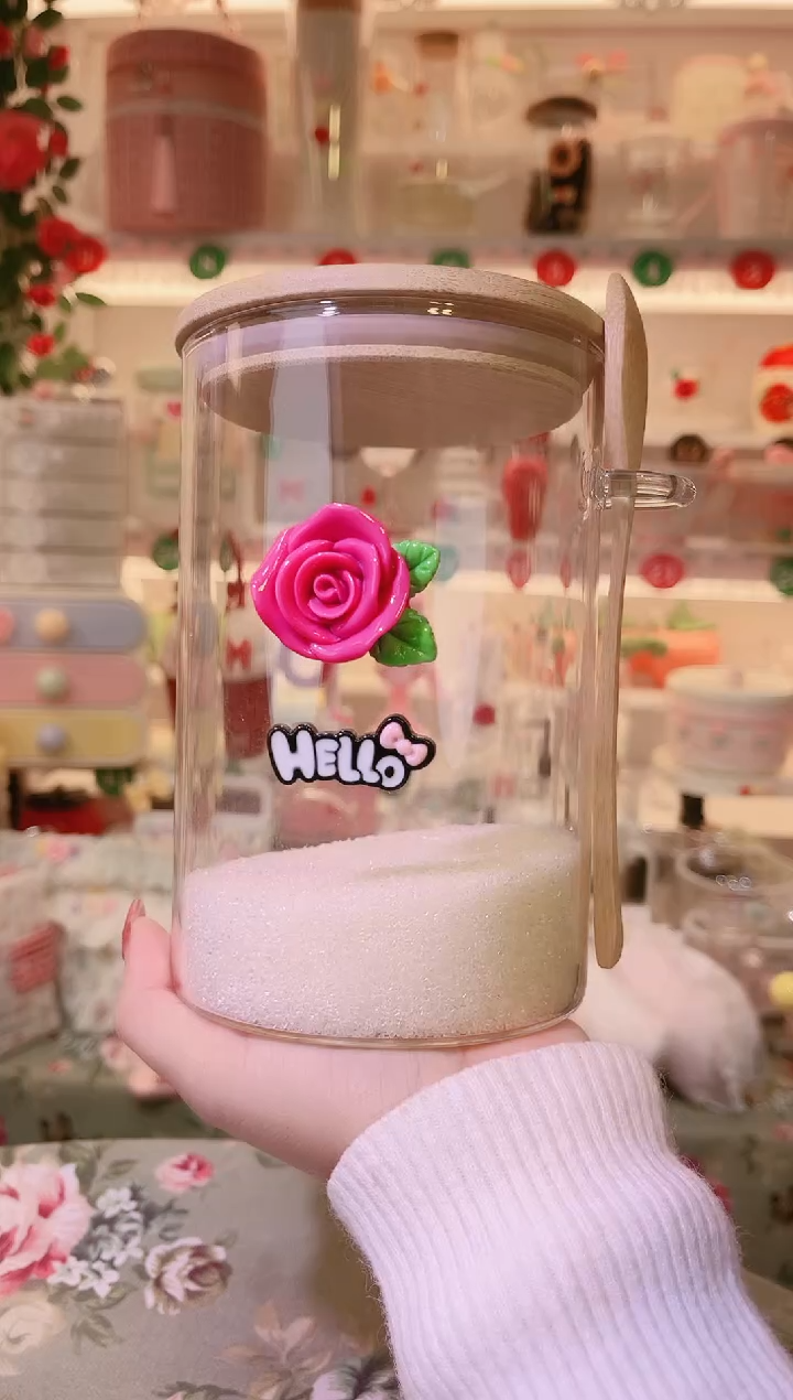 玫瑰花白糖罐——手工制作品质好！