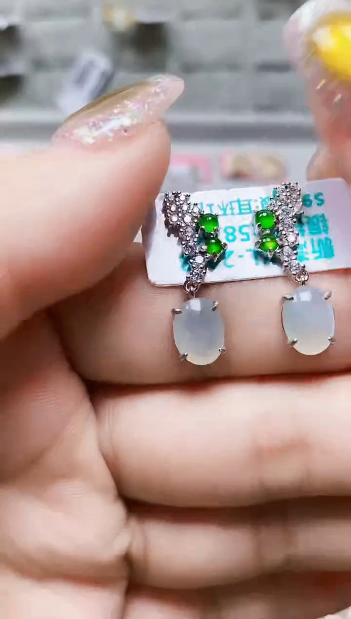 银S925镶嵌戒指翡翠0456