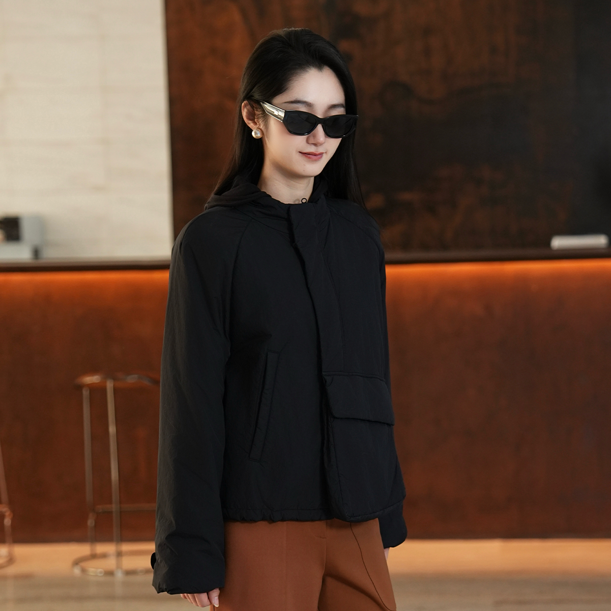 AMASS/阿玛施【柏林纪事】 可机洗经典百搭纯色新雪丽外套5400851