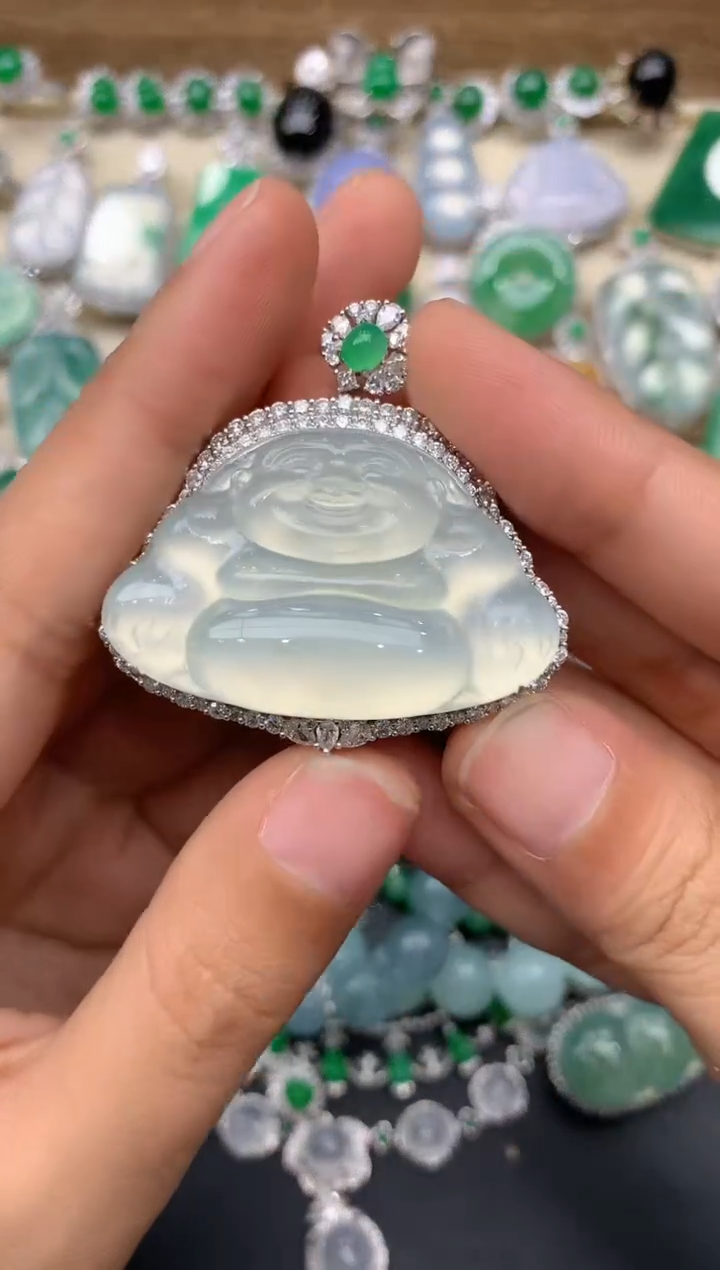 【闪购商品】翡翠颈饰18K金镶嵌181-中国好珍宝