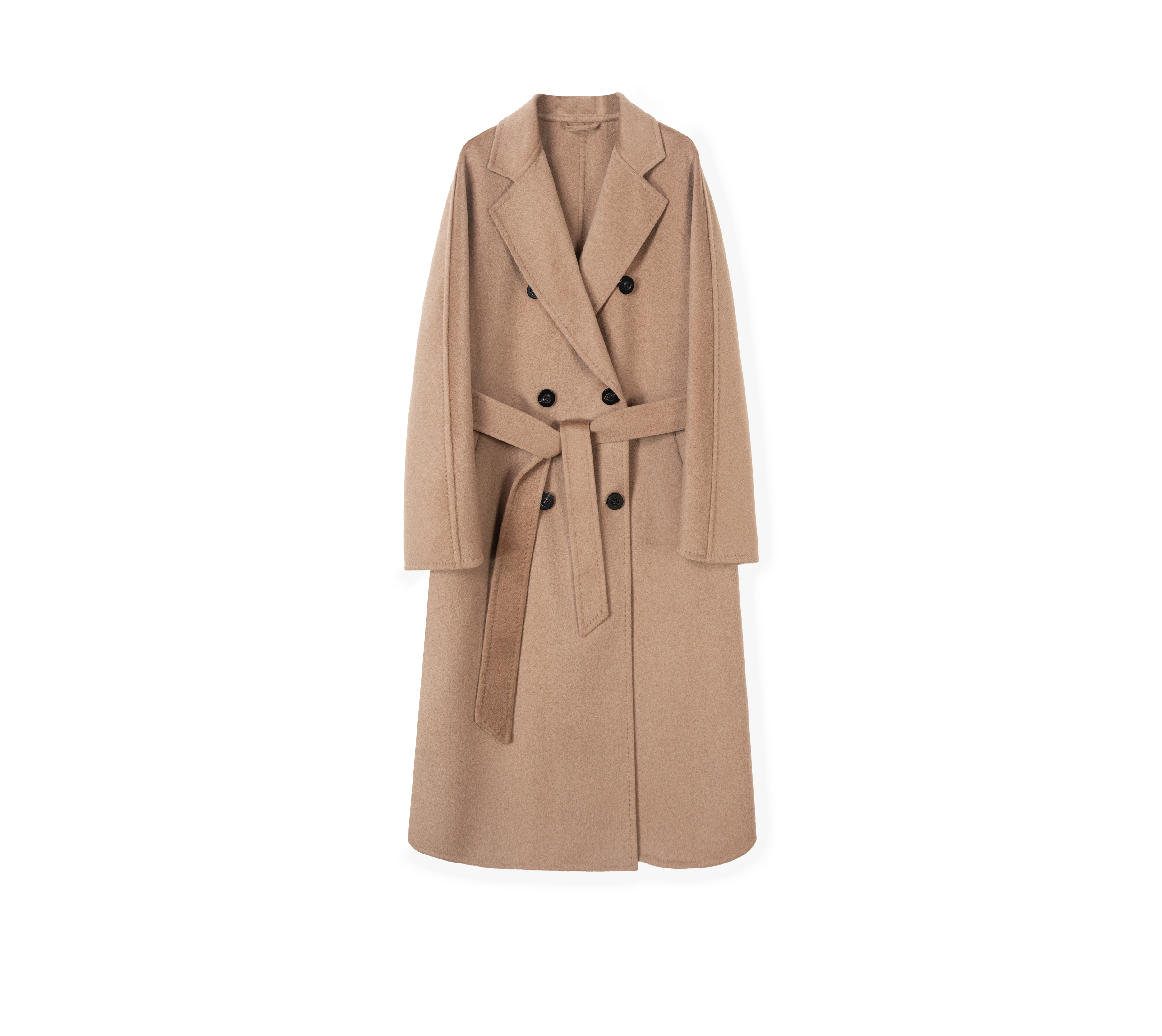 6899869双排六粒扣纯骆驼绒801经典修身时尚长款大衣