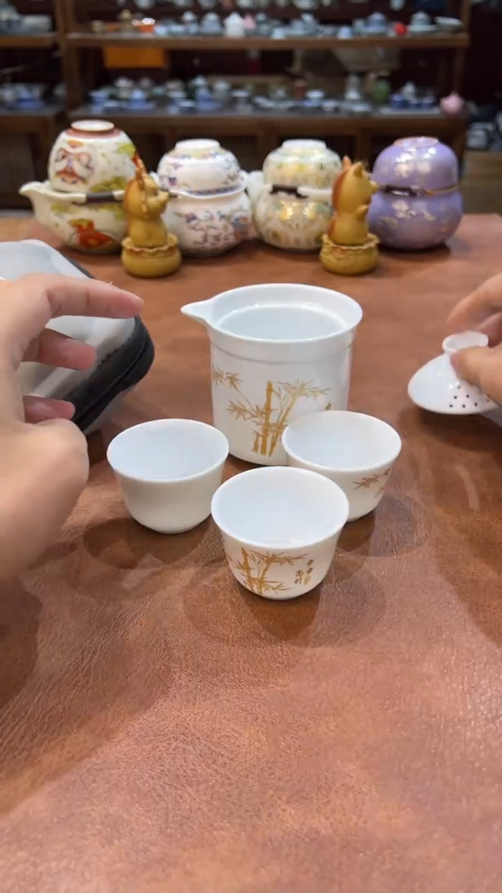 真的很便宜会开片的旅行茶具