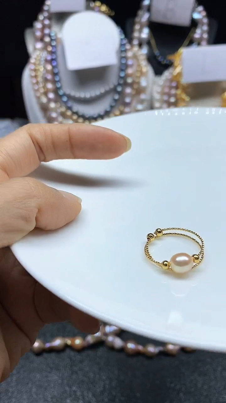 【闪购商品】淡水珍珠戒指未镶嵌多人