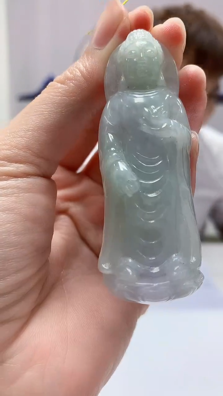 【闪购商品】定制翡翠未镶嵌4868zm-毛货挂件157观音