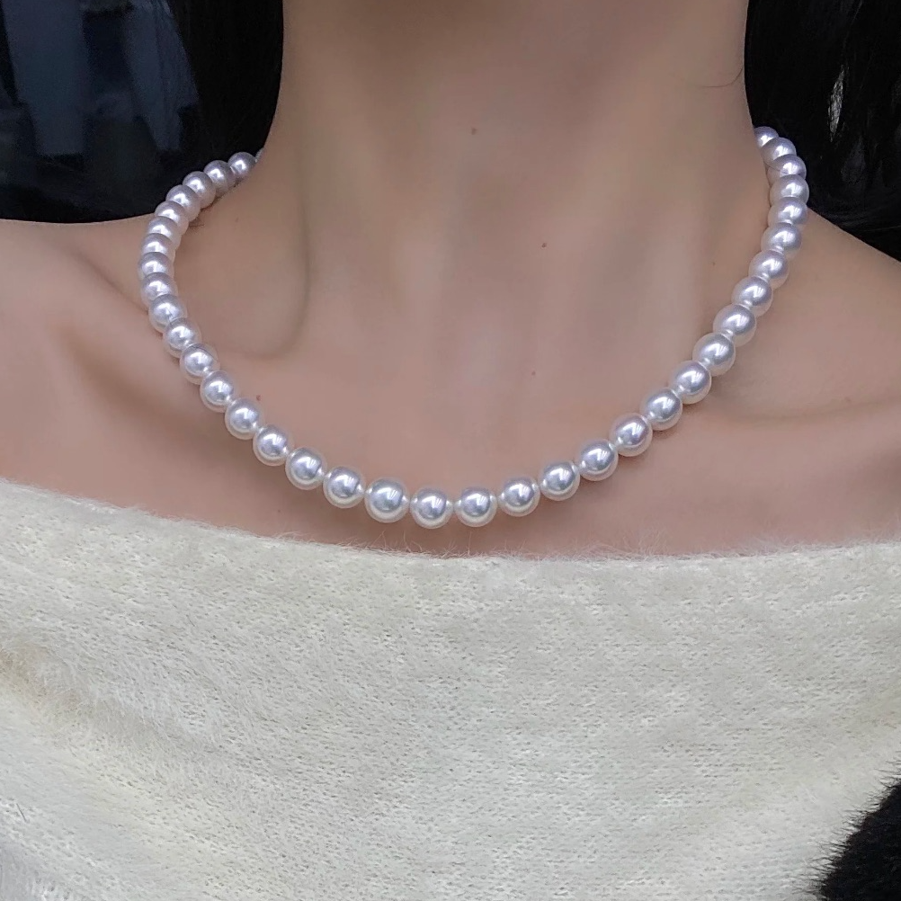 【星月】海水澳白珍珠项链8-10.8mm（真科研大证）