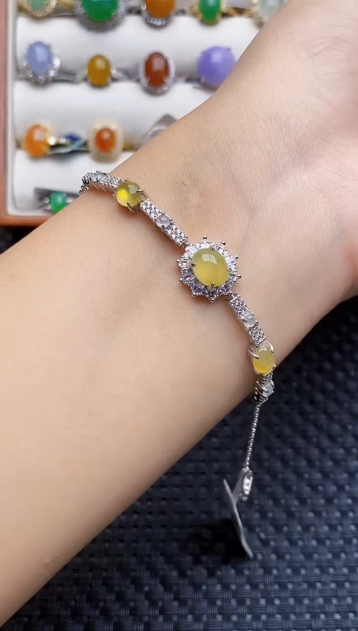 银S925镶嵌戒指翡翠0164