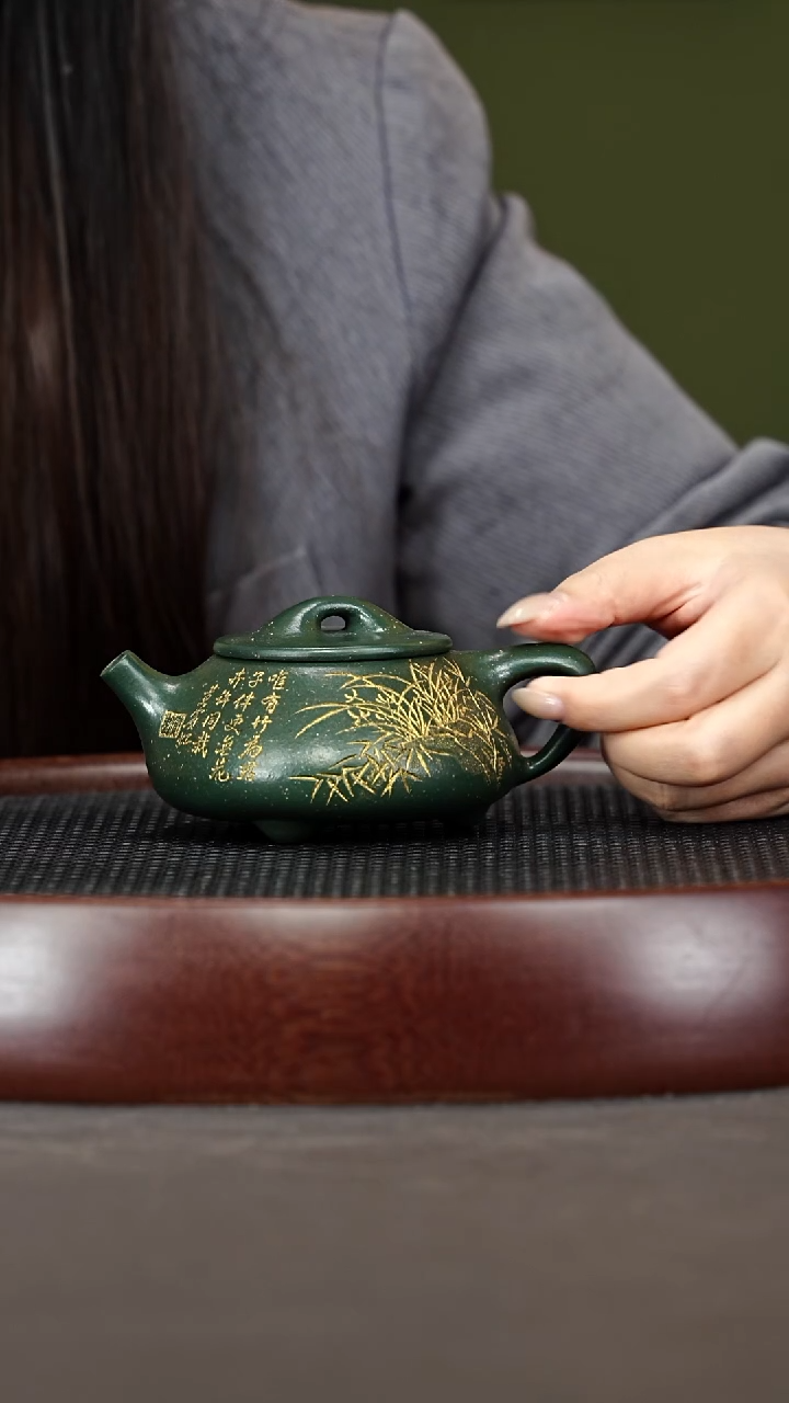 茶壶紫砂113SZY景舟石瓢 大亨绿泥