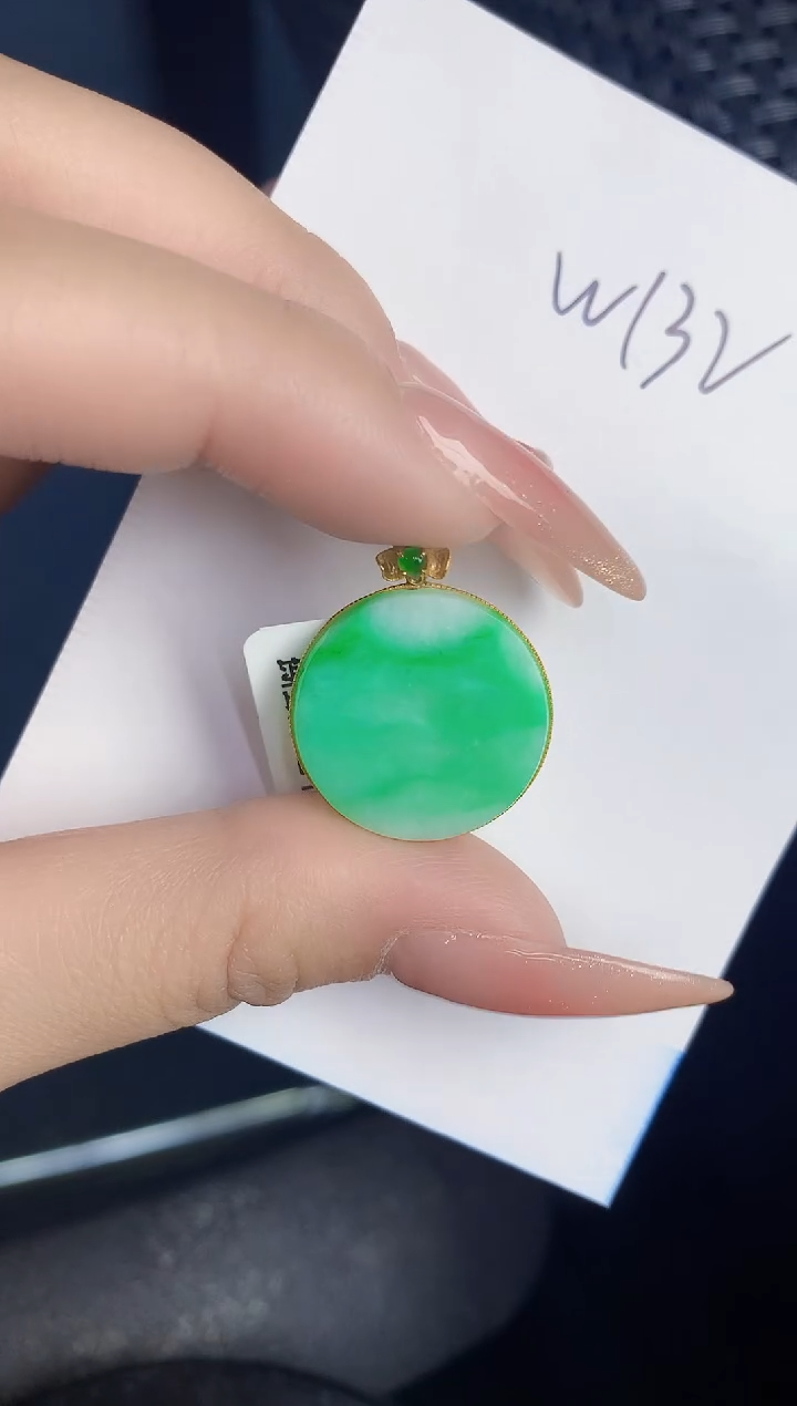 【闪购商品】翡翠颈饰18K金镶嵌000000000