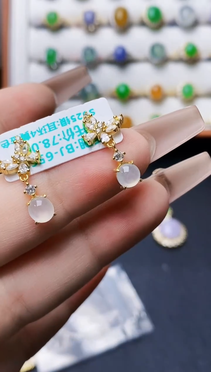 银S925镶嵌戒指翡翠1275