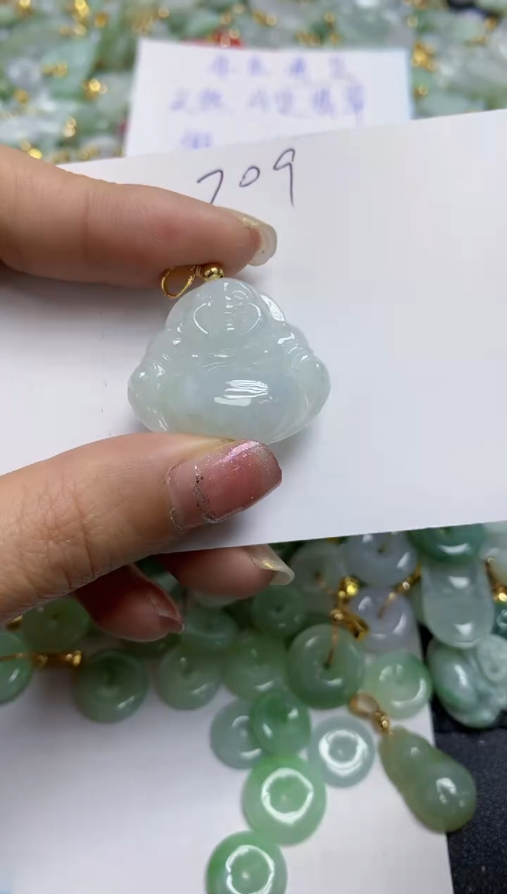 【闪购商品】翡翠颈饰合金天然翡翠A货