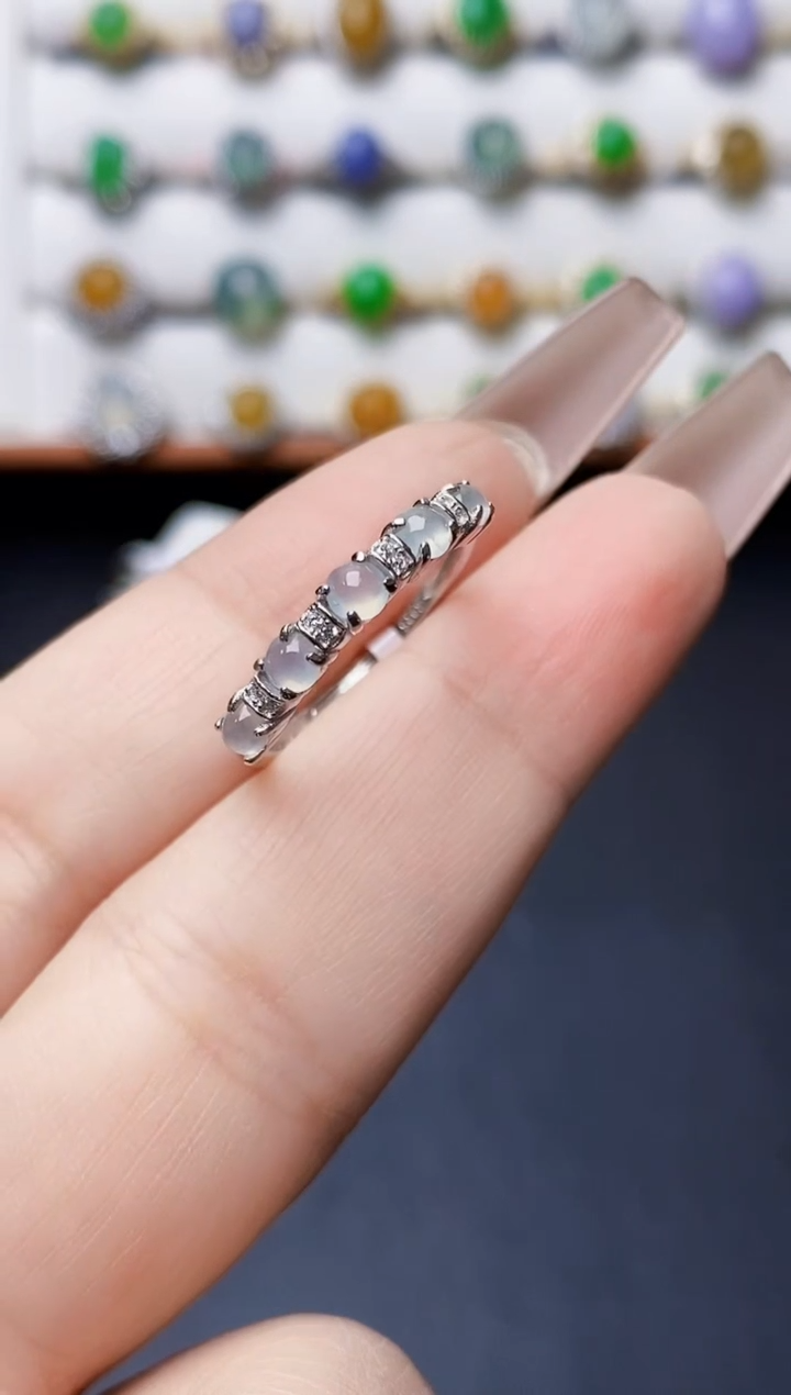 银S925镶嵌戒指翡翠1429