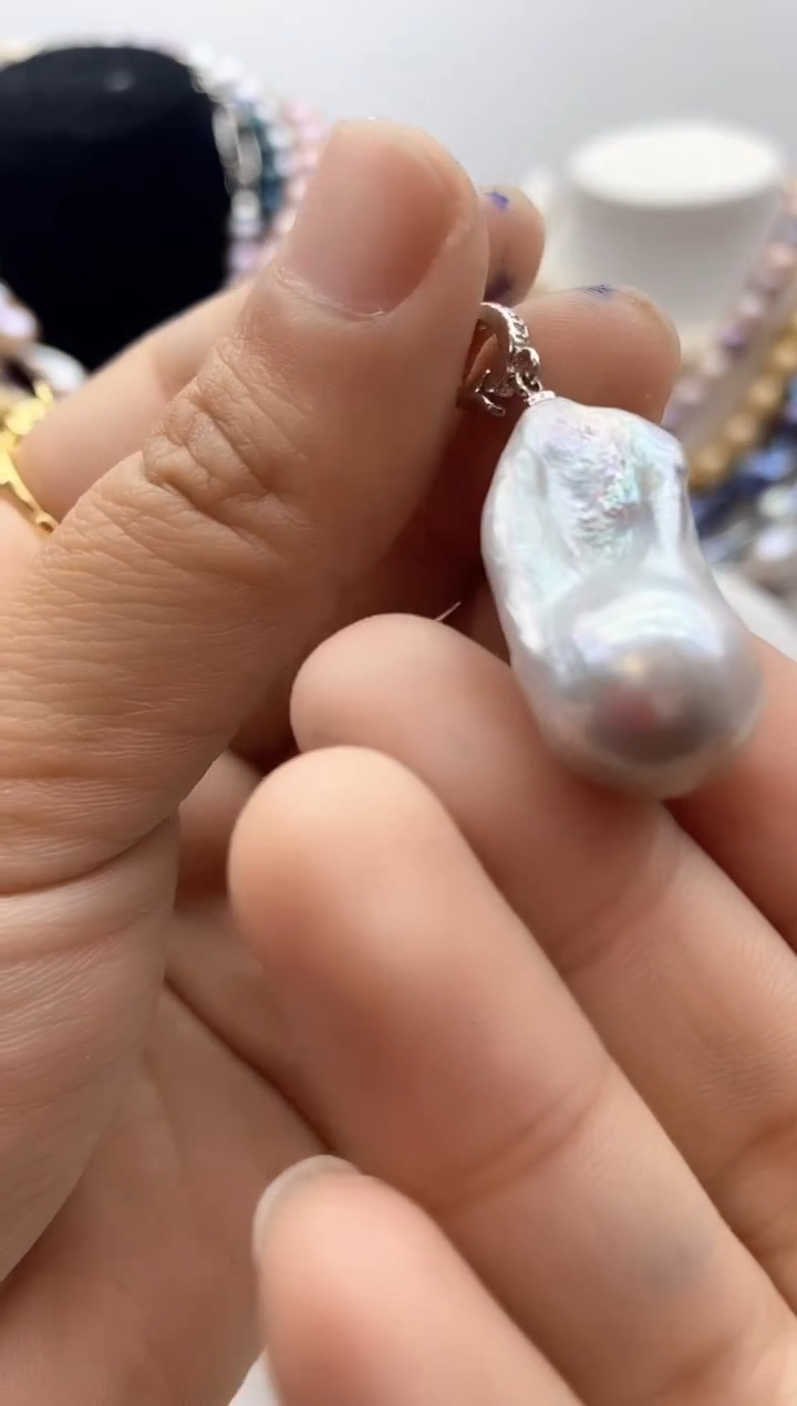 淡水珍珠钛钢颈饰73