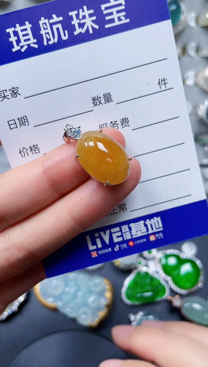 【闪购商品】翡翠颈饰银S925镶嵌0490