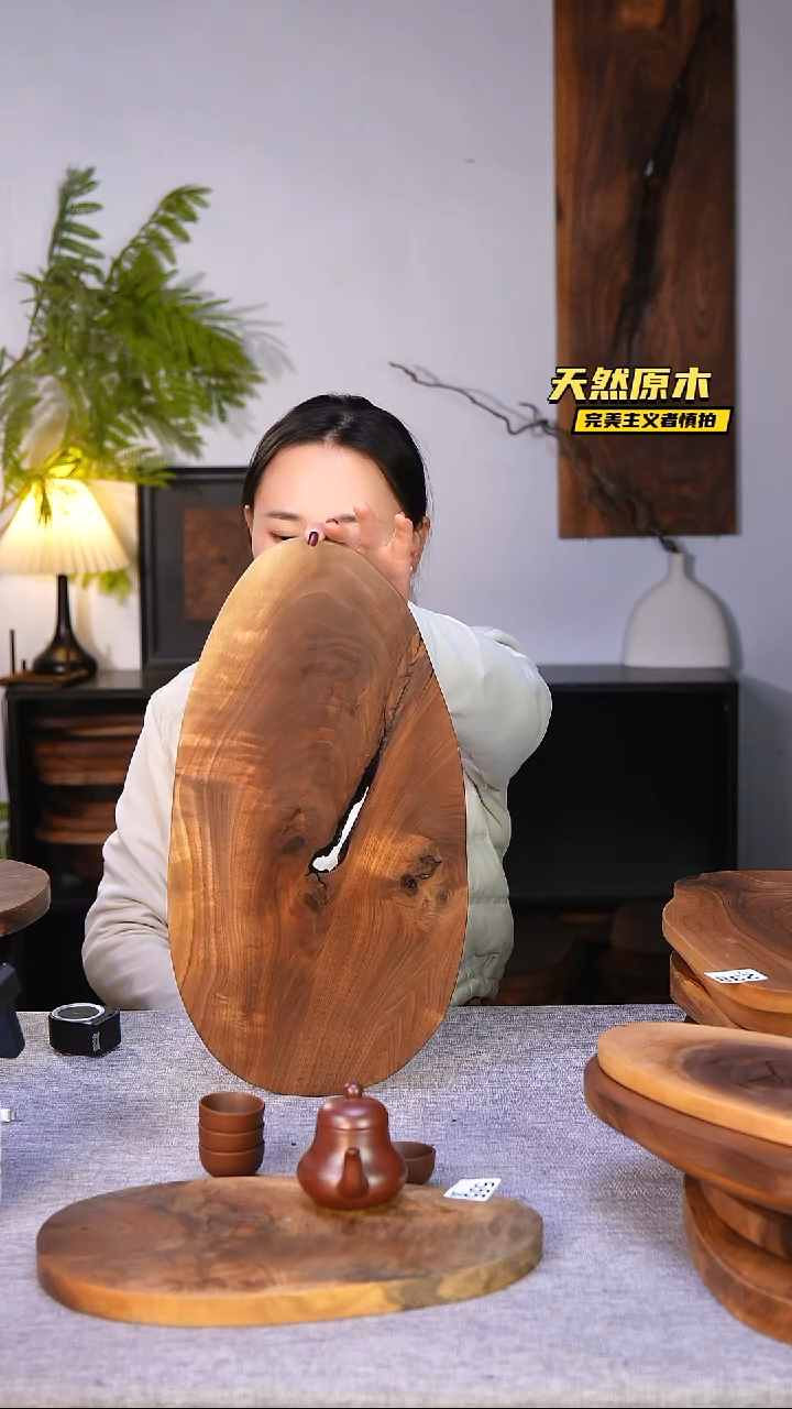 木北美黑胡桃原木.干裂疤结不属于商品质量问题完美主义者慎拍