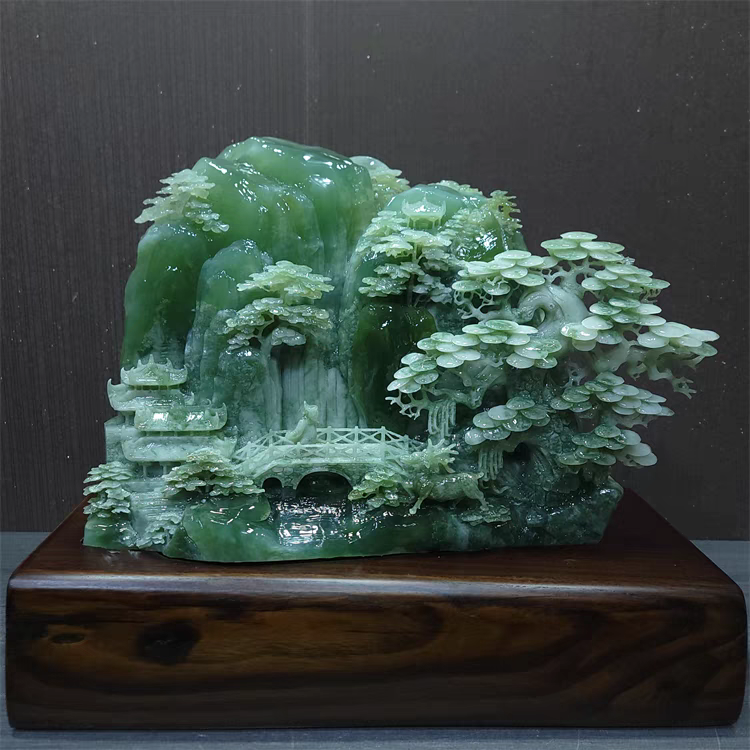 玉石180山水家居摆件