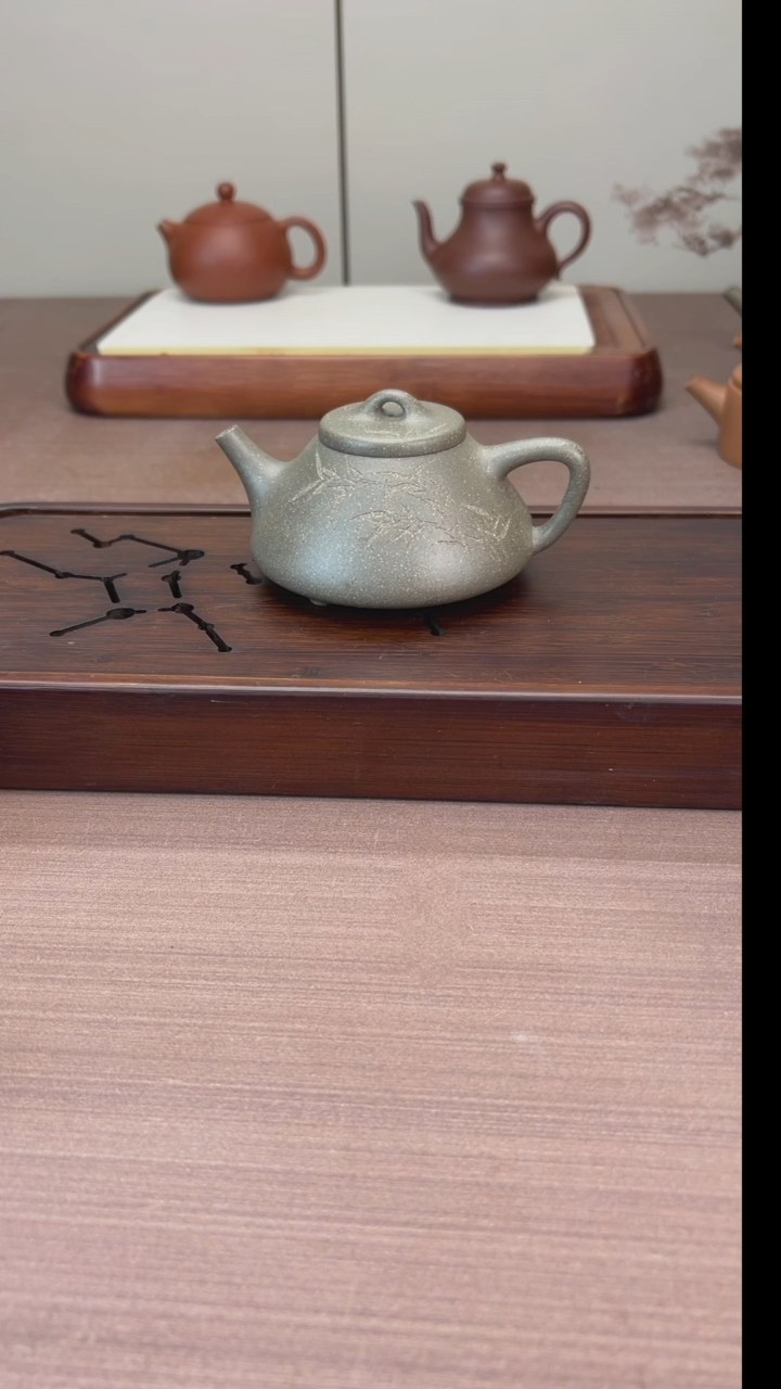 【闪购商品】紫砂茶壶黄龙山原矿青段180cc子冶石瓢