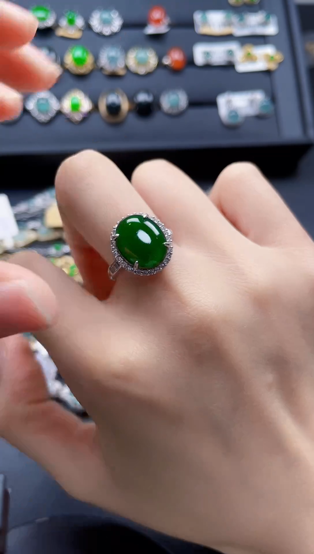 【闪购商品】翡翠戒指银S925镶嵌67598586