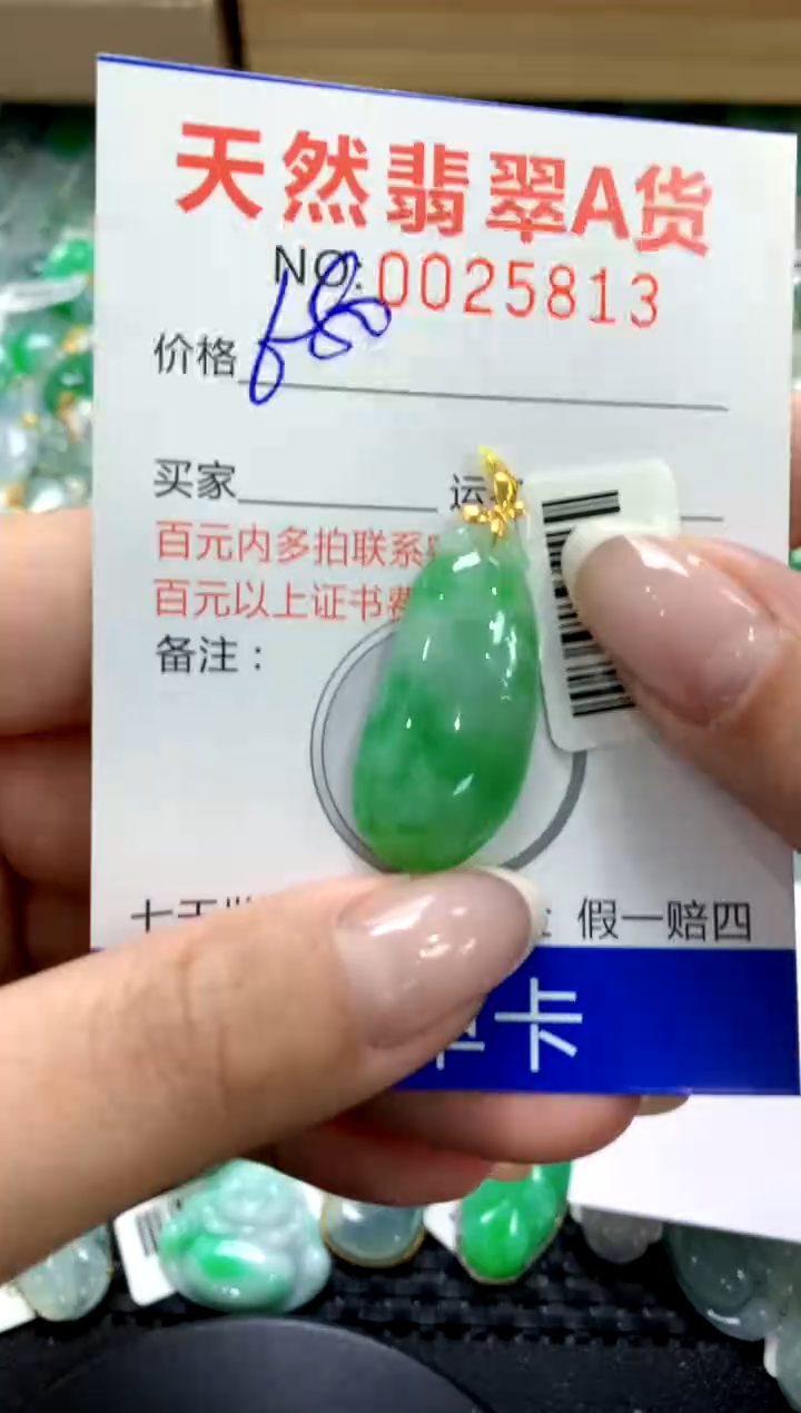 翡翠18K金镶嵌颈饰1111111111111111