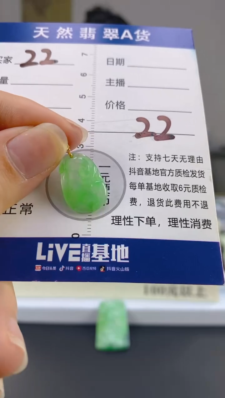【闪购商品】翡翠颈饰18K金镶嵌天然A货翡翠