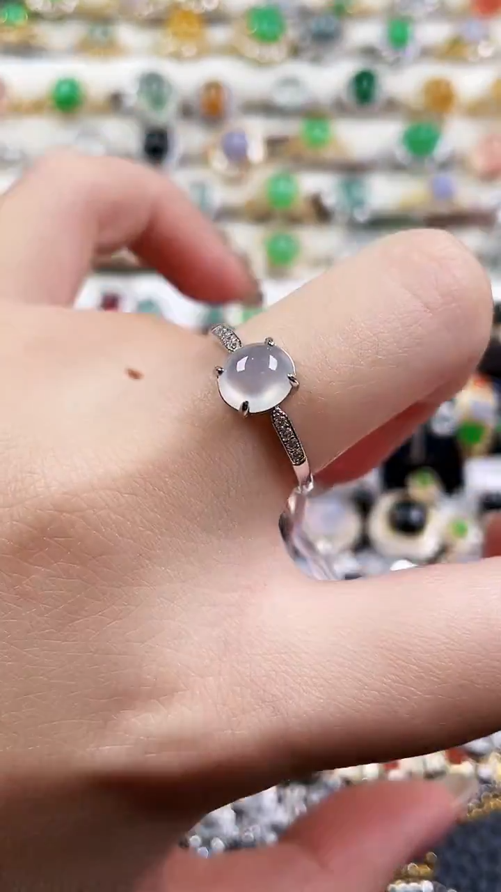 银S925镶嵌戒指翡翠132