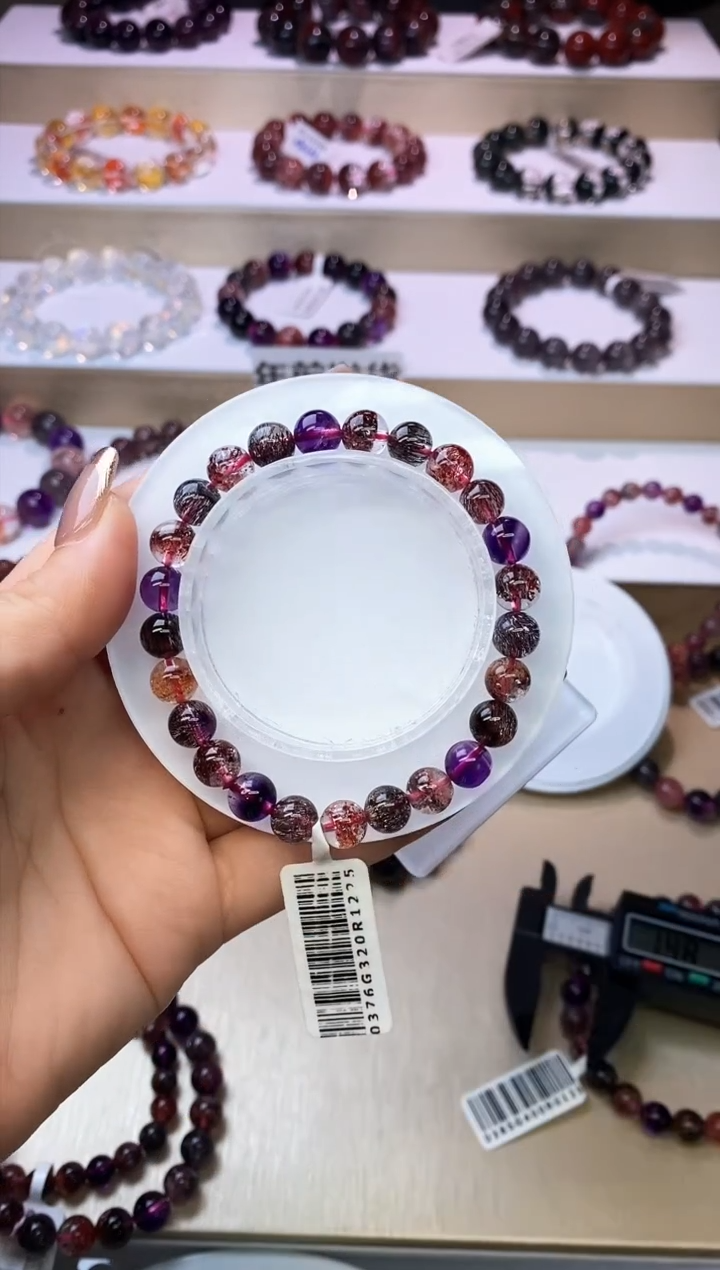 【闪购商品】水晶手链未镶嵌黑加仑超七单圈7m+